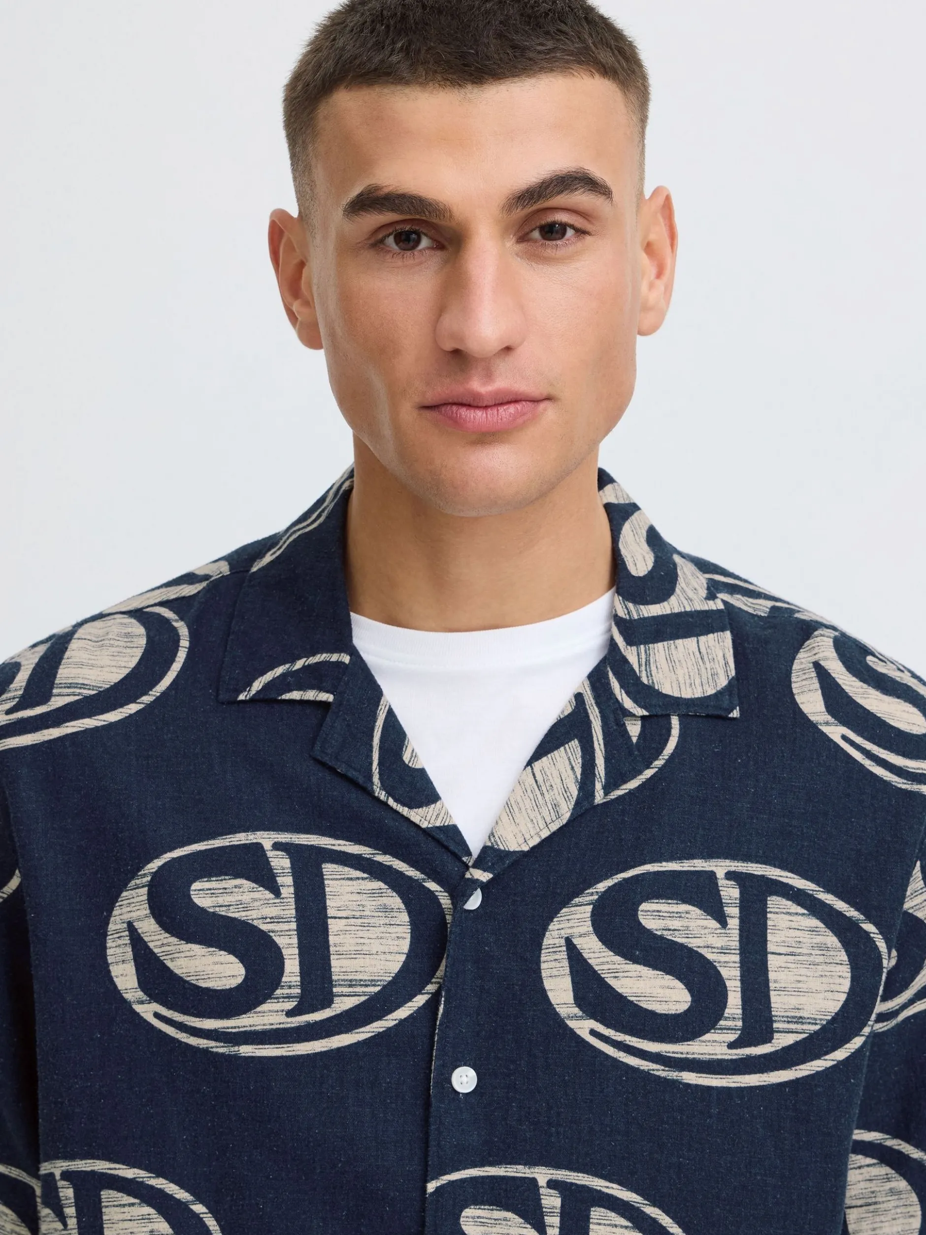 Solid Herren Hemd SDUte in blau