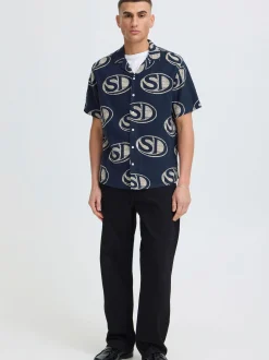 Solid Herren Hemd SDUte in blau