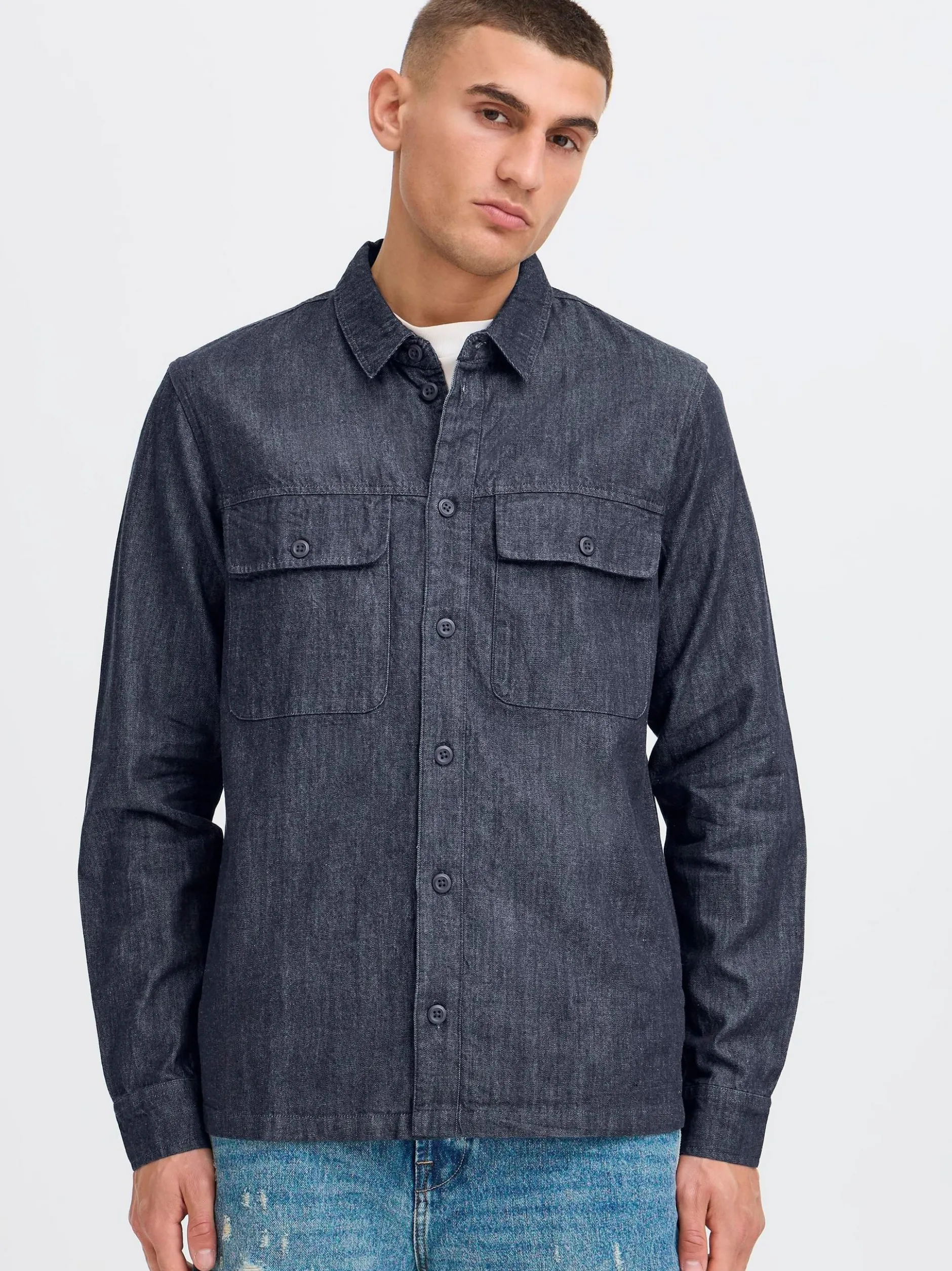 Solid Herren Jeanshemd - SDRogue in denim