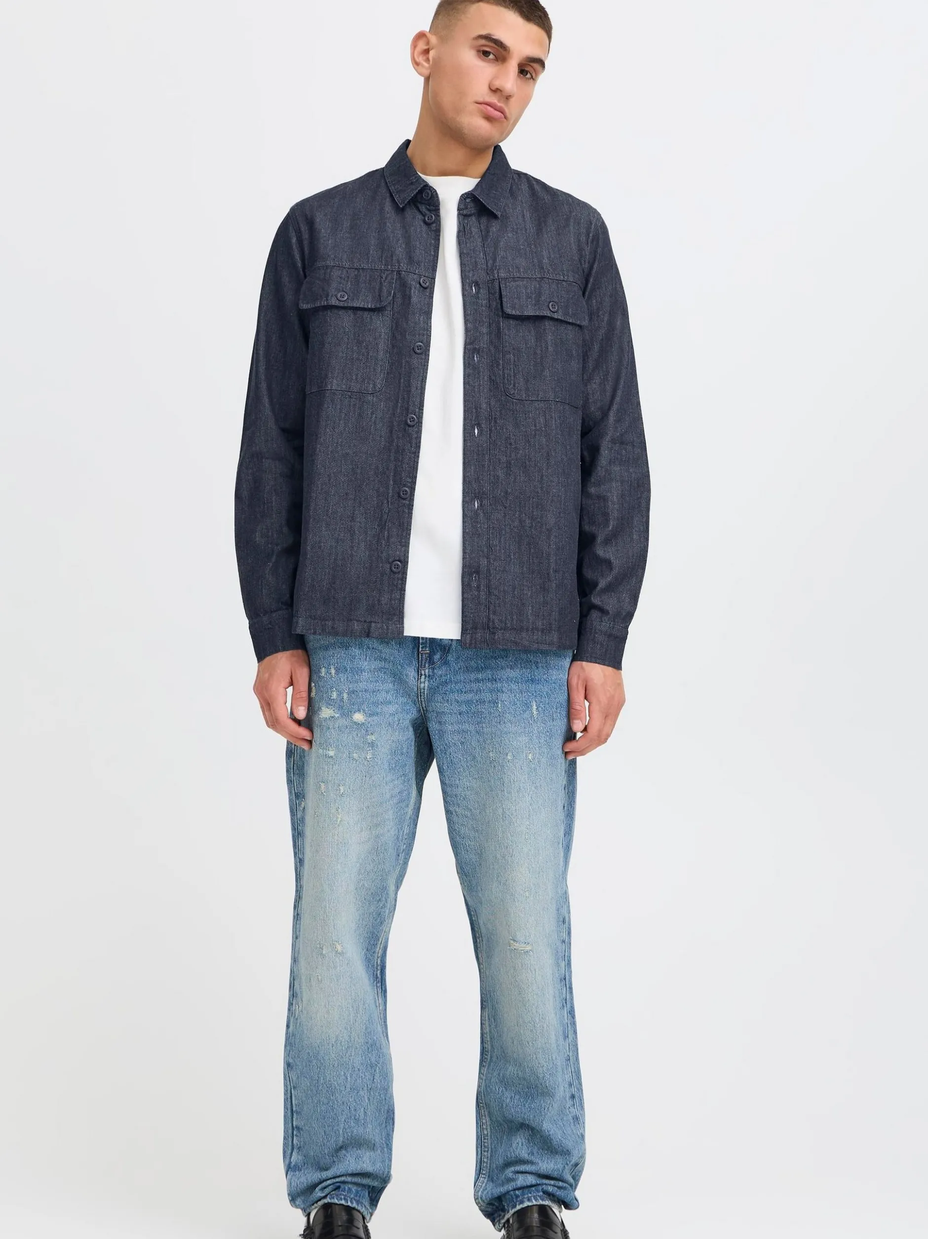 Solid Herren Jeanshemd - SDRogue in denim