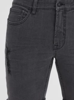 Solid Herren Jeansshorts - SDNoyton in grau