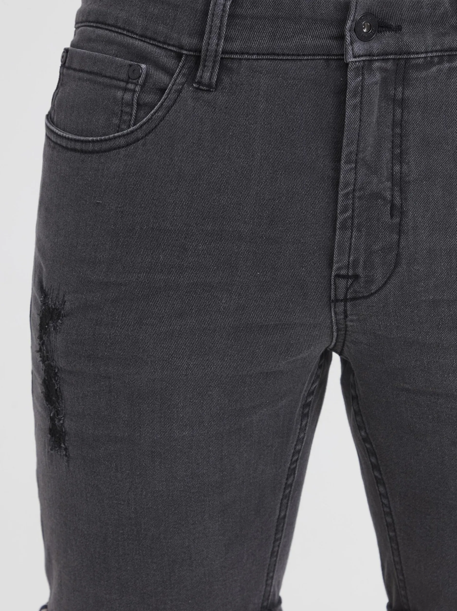 Solid Herren Jeansshorts - SDNoyton in grau