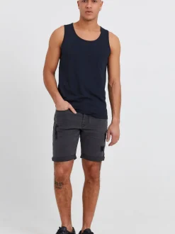 Solid Herren Jeansshorts - SDNoyton in grau