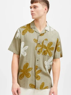 Solid Herren Kurzarmhemd - SDImad in beige