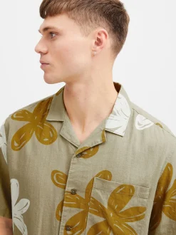 Solid Herren Kurzarmhemd - SDImad in beige