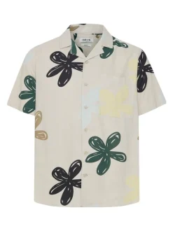Solid Herren Kurzarmhemd - SDImad in beige