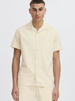 Solid Herren Kurzarmhemd - SDLitt in beige