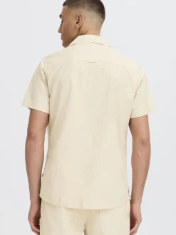 Solid Herren Kurzarmhemd - SDLitt in beige