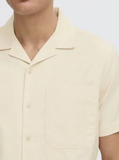 Solid Herren Kurzarmhemd - SDLitt in beige