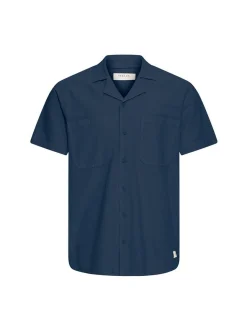Solid Herren Kurzarmhemd - SDNeel in blau