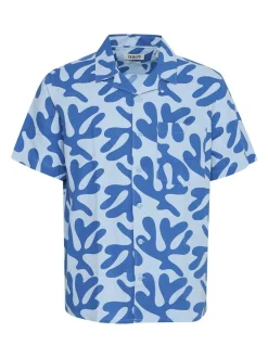 Solid Herren Kurzarmhemd - SDOlavi in blau