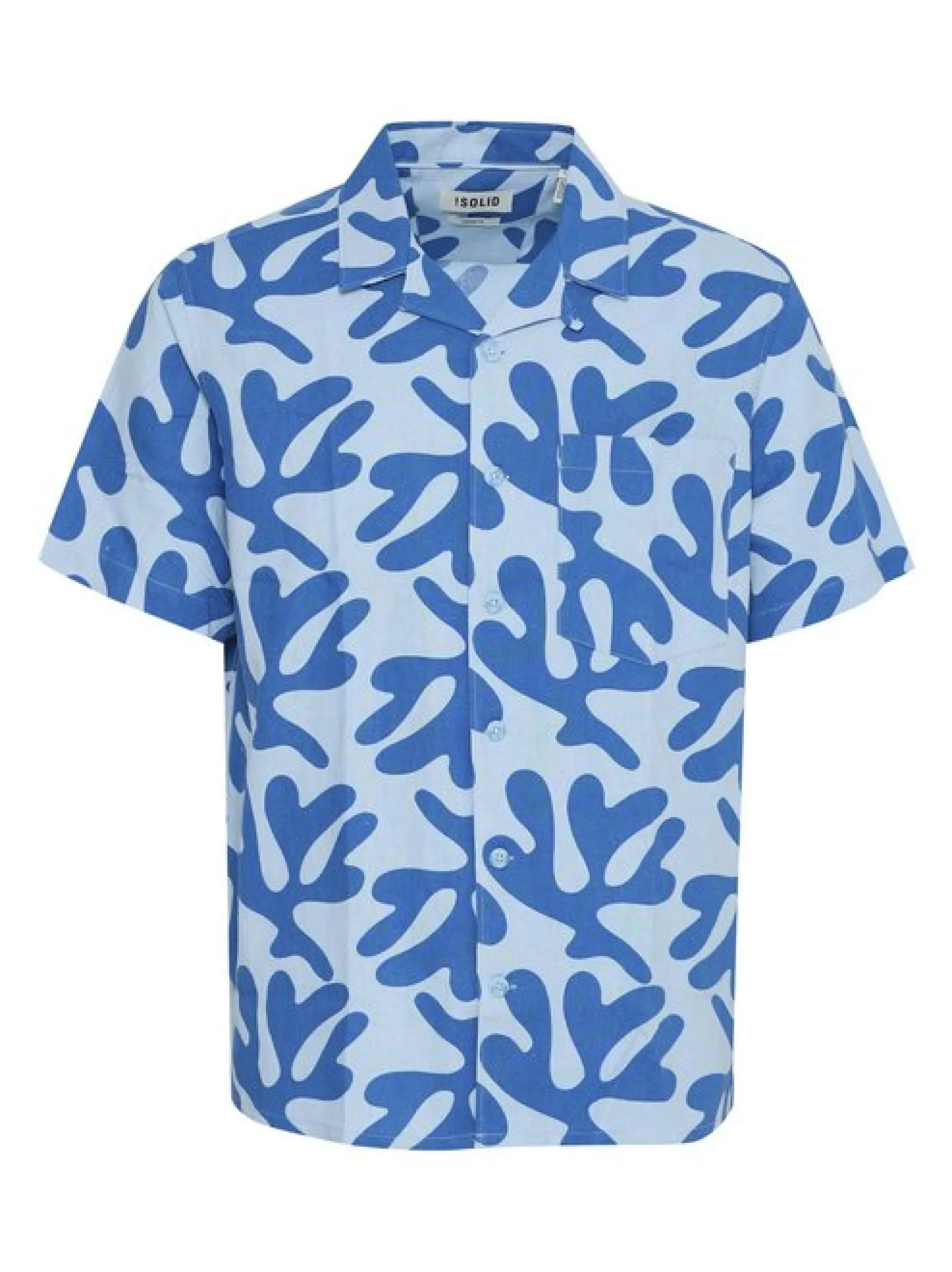 Solid Herren Kurzarmhemd - SDOlavi in blau