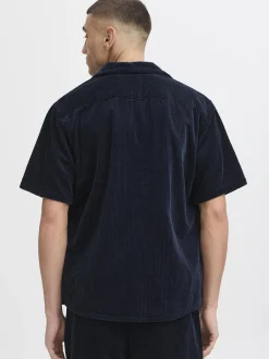 Solid Herren Kurzarmhemd - SDOban in blau