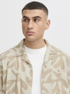 Solid Herren Kurzarmhemd - SDOlavi in beige