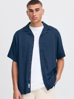 Solid Herren Kurzarmhemd - SDPablo in blau