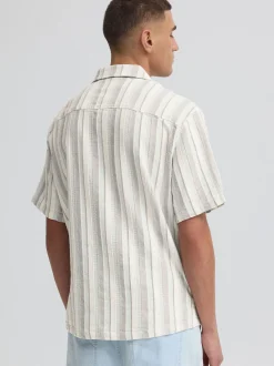 Solid Herren Kurzarmhemd - SDUmber in beige