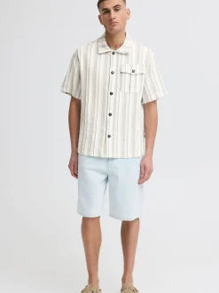 Solid Herren Kurzarmhemd - SDUmber in beige