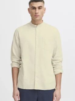 Solid Herren Langarmhemd - SDAllan in beige