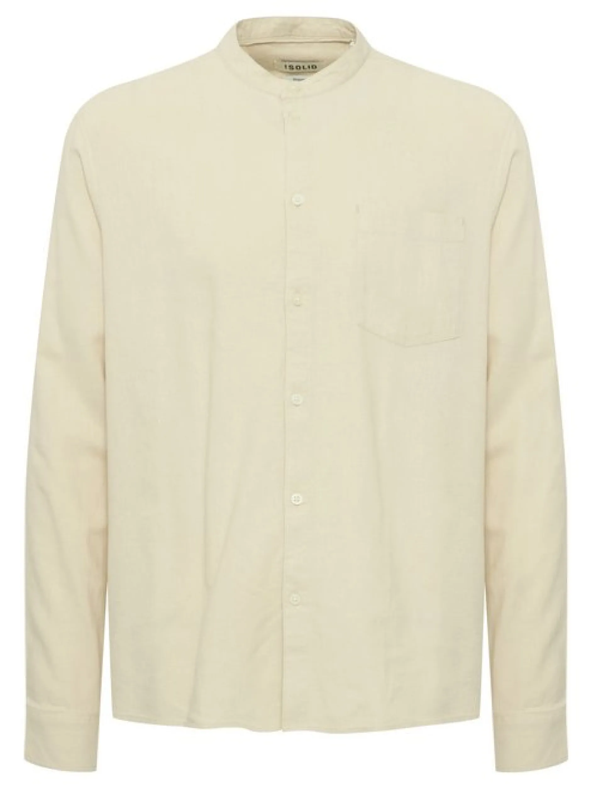 Solid Herren Langarmhemd - SDAllan in beige