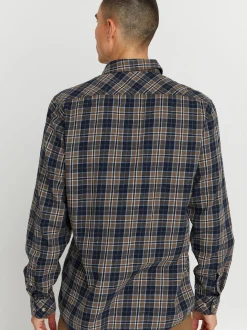 Solid Herren Langarmhemd - SDCourt in braun