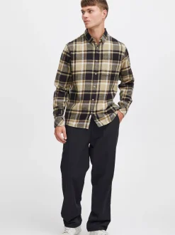 Solid Herren Langarmhemd - SDCraig in beige
