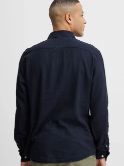 Solid Herren Langarmhemd - SDEnea in blau