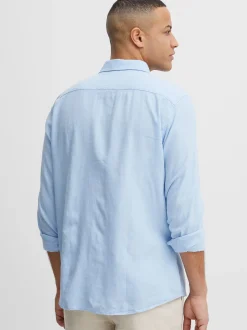 Solid Herren Langarmhemd - SDEnea in blau