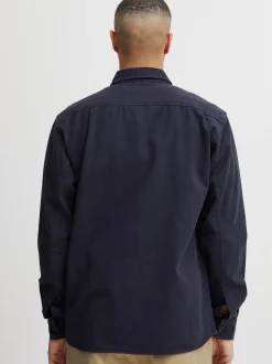 Solid Herren Langarmhemd - SDFidel in blau