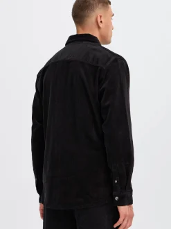 Solid Herren Langarmhemd - SDMeyer in schwarz