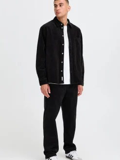 Solid Herren Langarmhemd - SDMeyer in schwarz