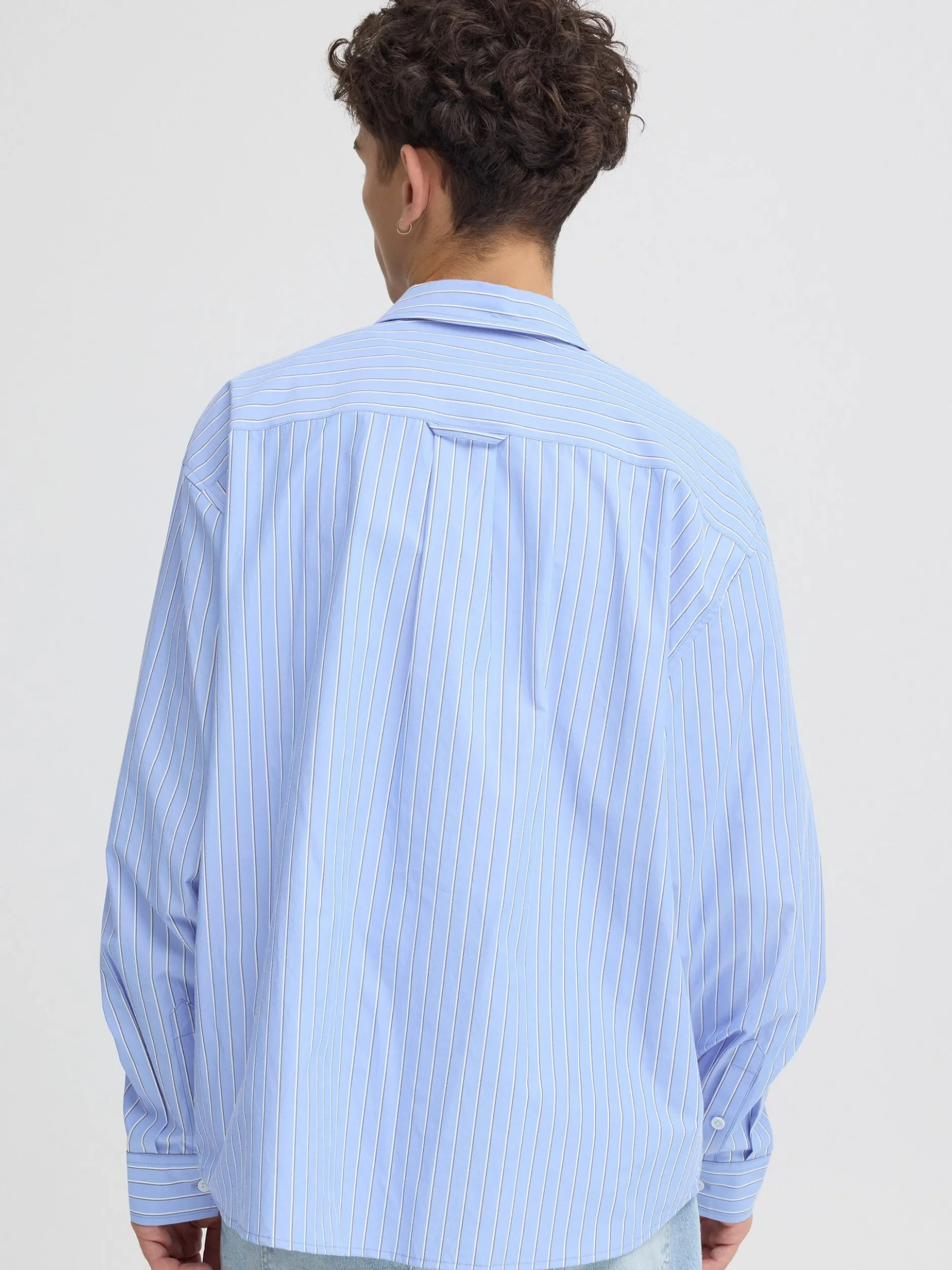 Solid Herren Langarmhemd - SDTucker in blau