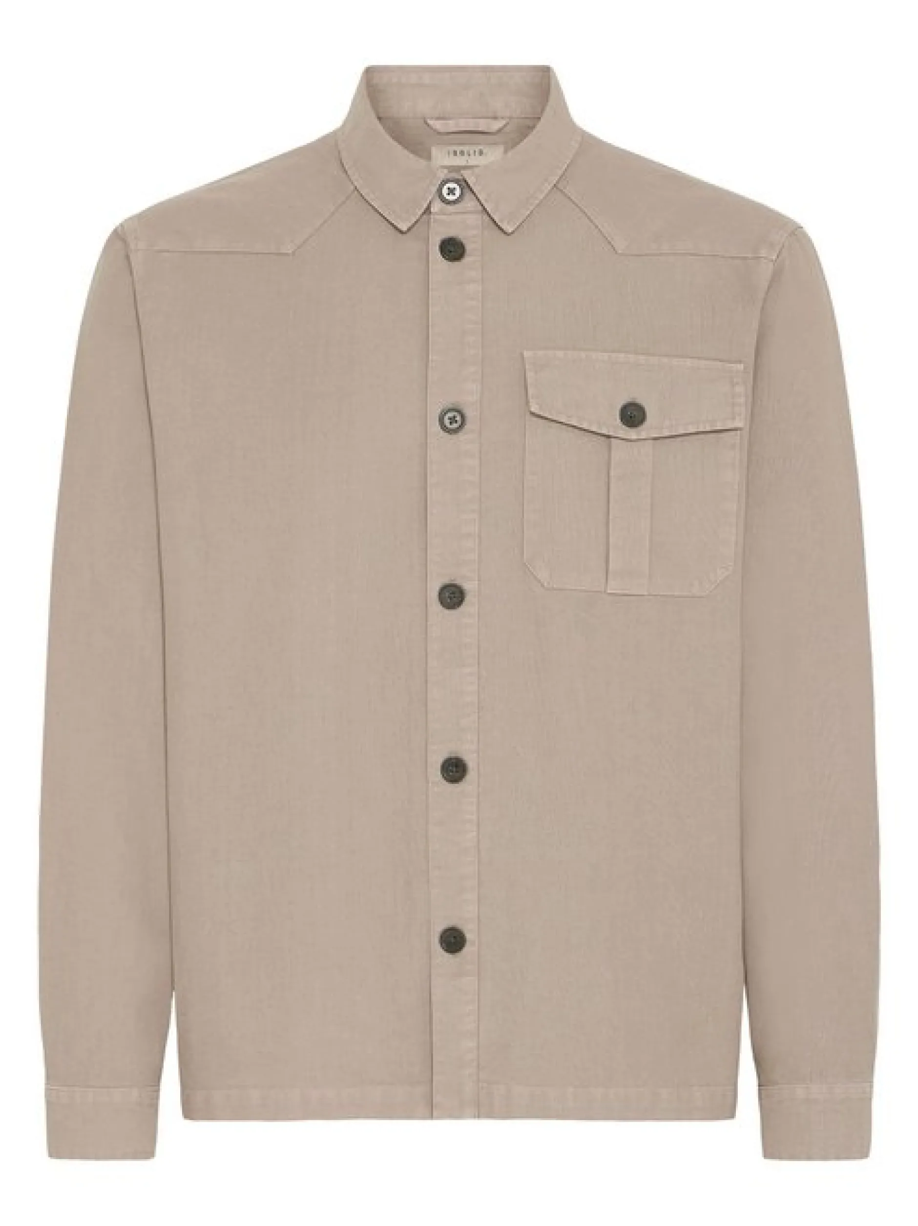 Solid Herren Langarmhemd - SDUgden in beige