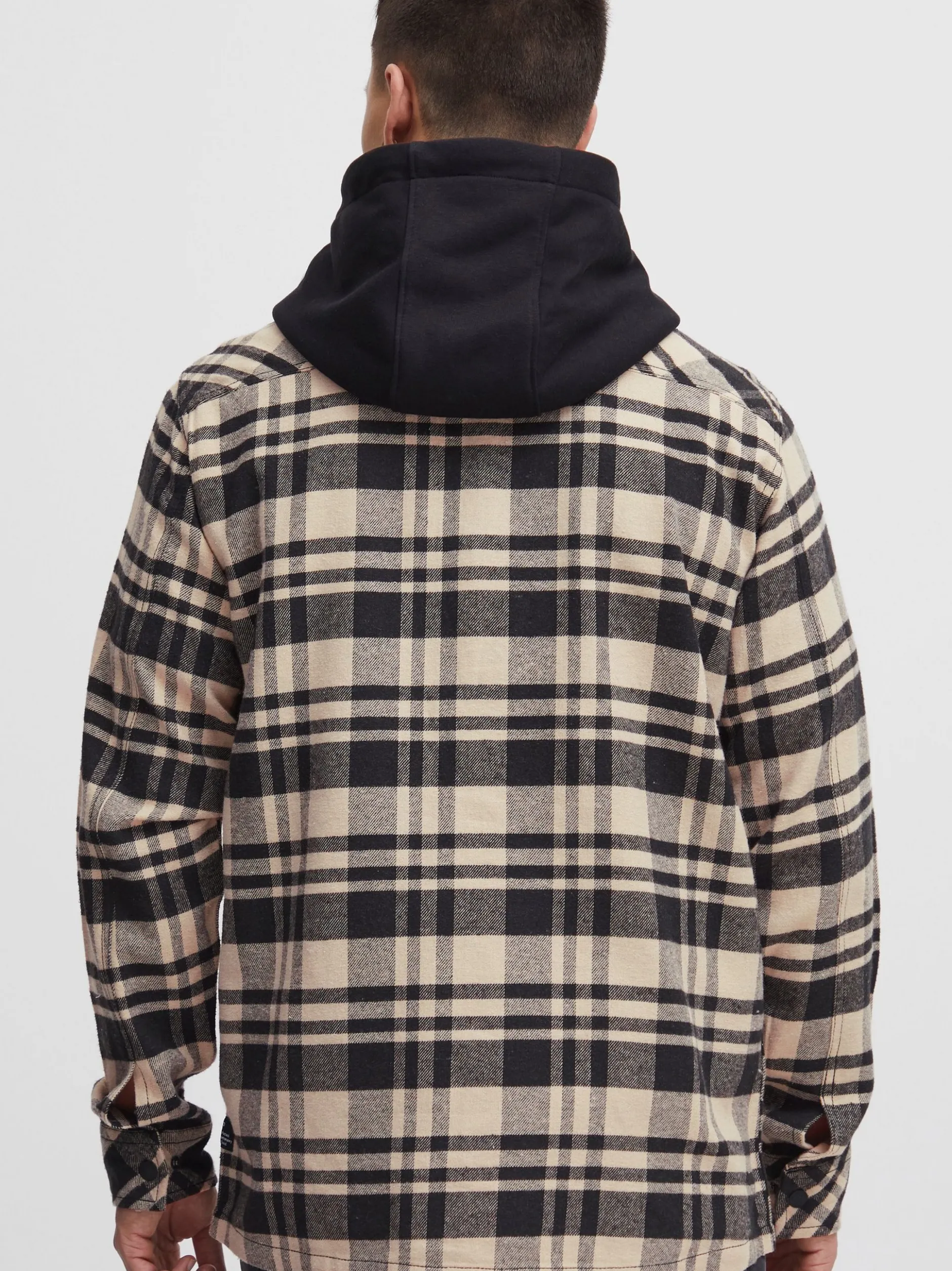 Solid Herren Langarmhemd - SDZachary in schwarz