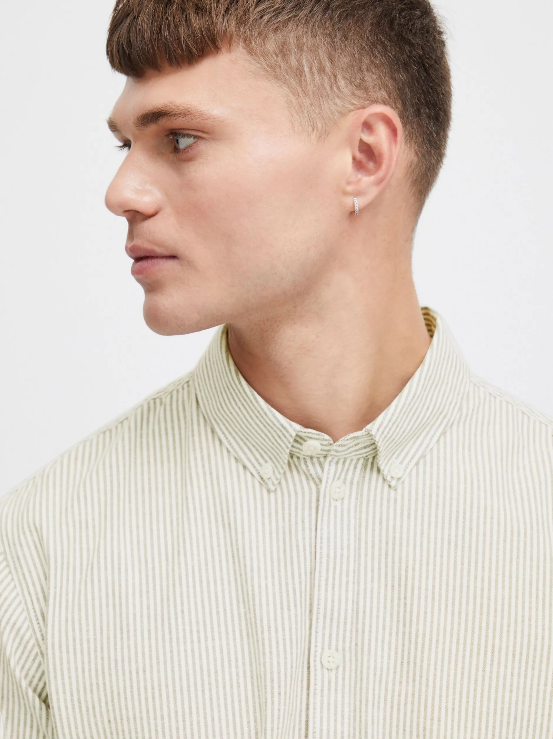 Solid Herren Langarmshirt - SDVal in beige