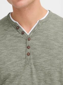 Solid Herren Langarmshirt - SDBelagos in oliv