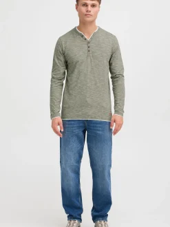 Solid Herren Langarmshirt - SDBelagos in oliv