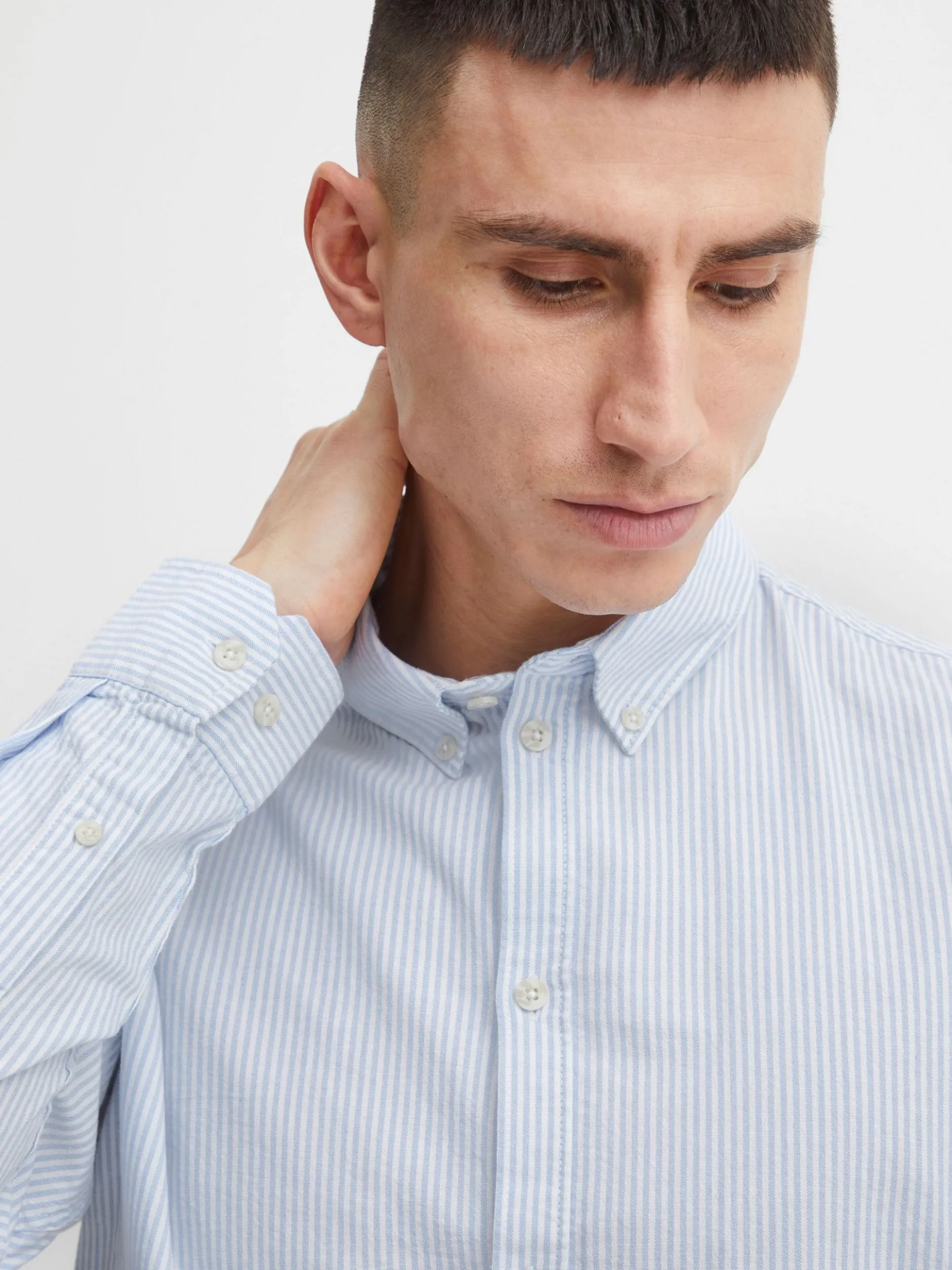 Solid Herren Langarmshirt - SDVal in hellblau