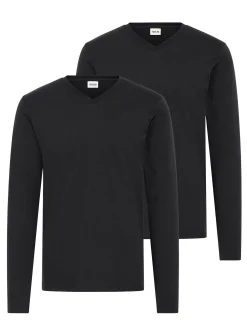 Solid Herren Langarmshirt - SDOdifan in schwarz
