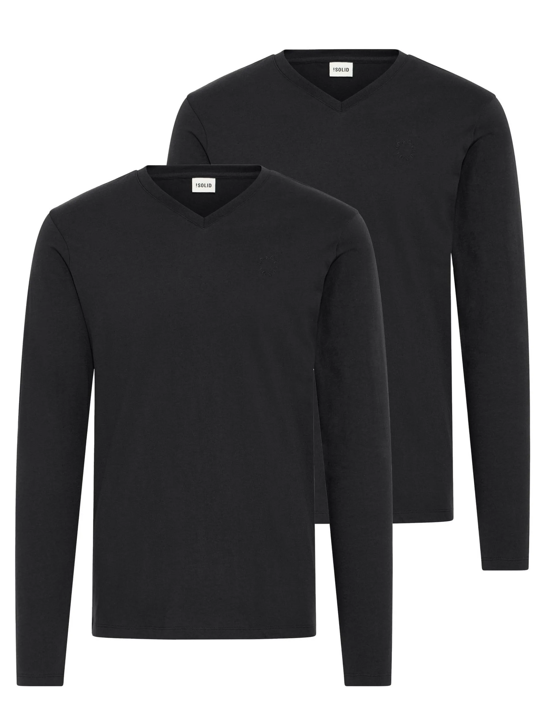 Solid Herren Langarmshirt - SDOdifan in schwarz