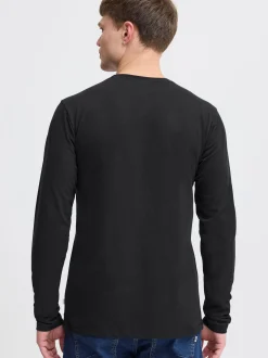 Solid Herren Langarmshirt - SDOdifan in schwarz