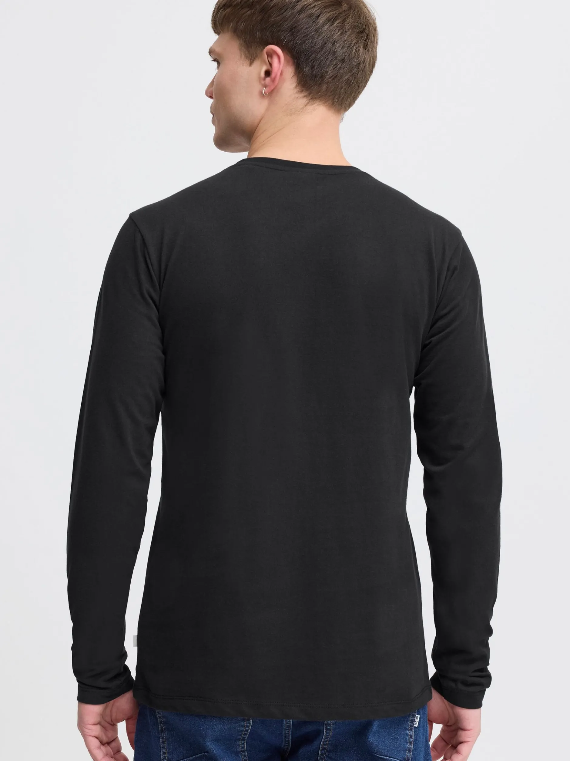 Solid Herren Langarmshirt - SDOdifan in schwarz
