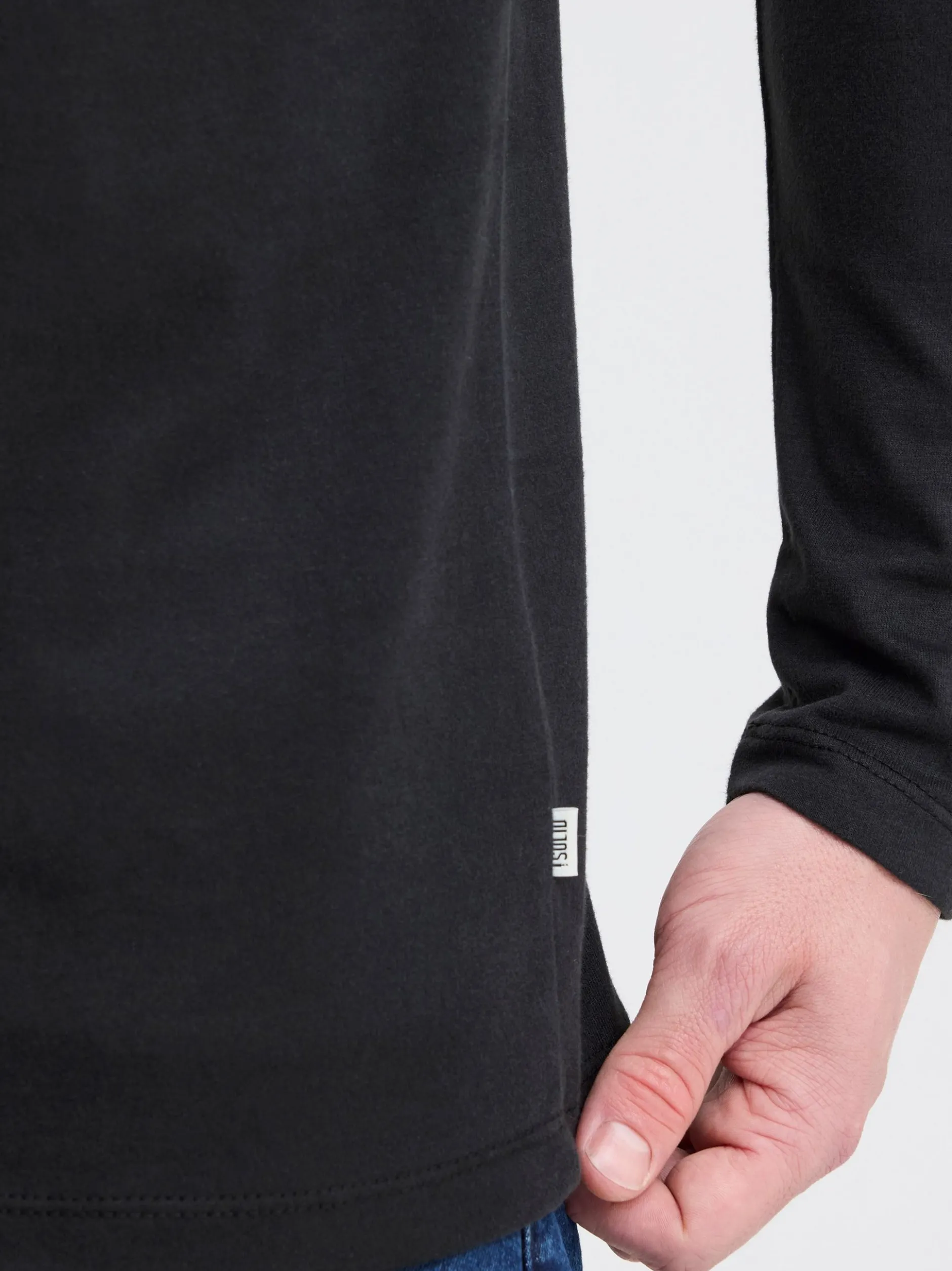 Solid Herren Langarmshirt - SDOdifan in schwarz