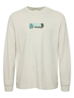 Solid Herren Langarmshirt - SDHammou in grau