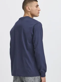 Solid Herren Langarmshirt - SDReynaldo in blau