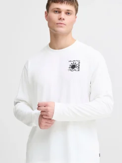 Solid Herren Langarmshirt - SDOdani in weiß
