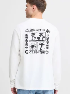 Solid Herren Langarmshirt - SDOdani in weiß