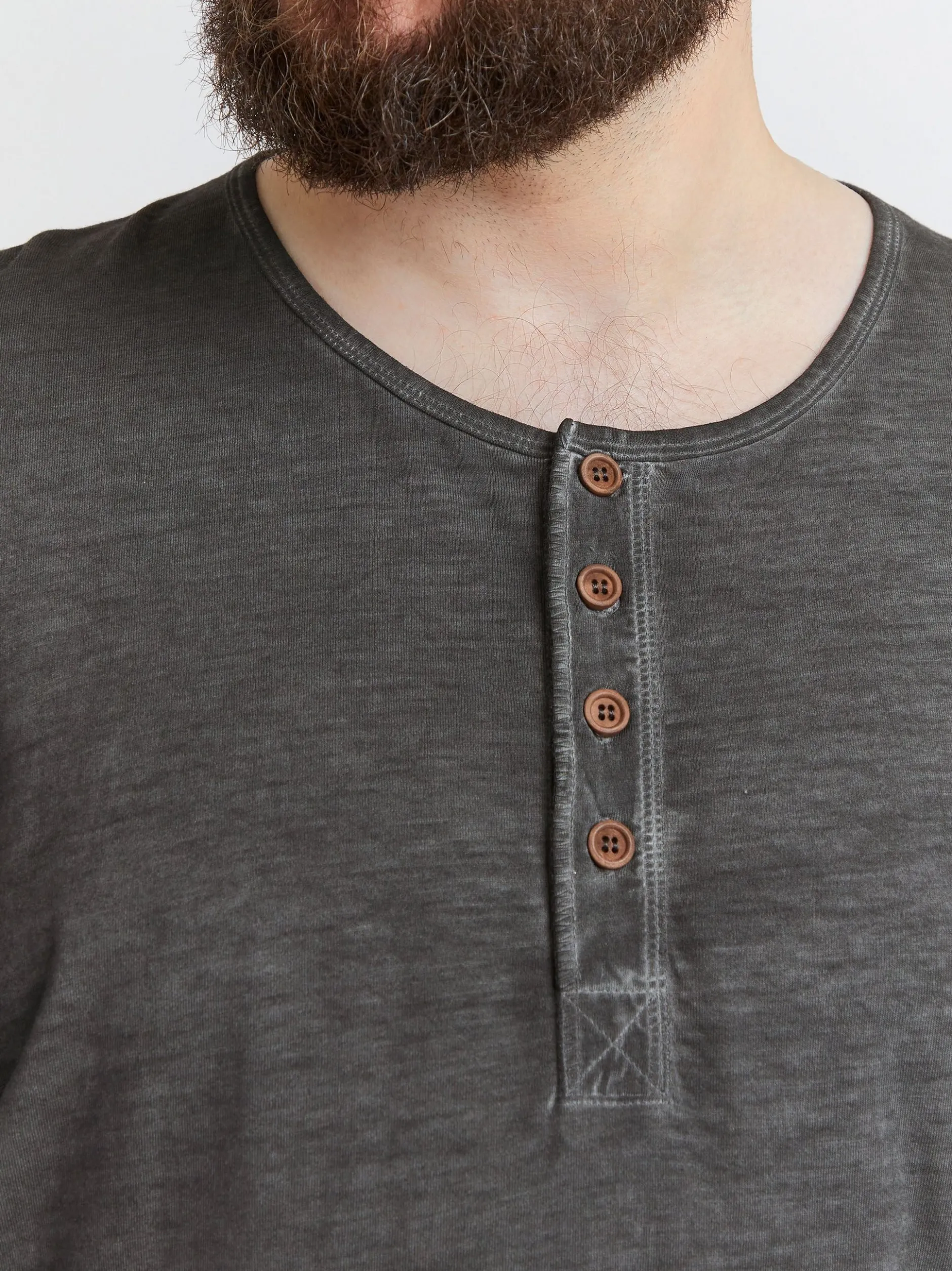 Solid Herren Langarmshirt - SDTimur Big & Tall in schwarz