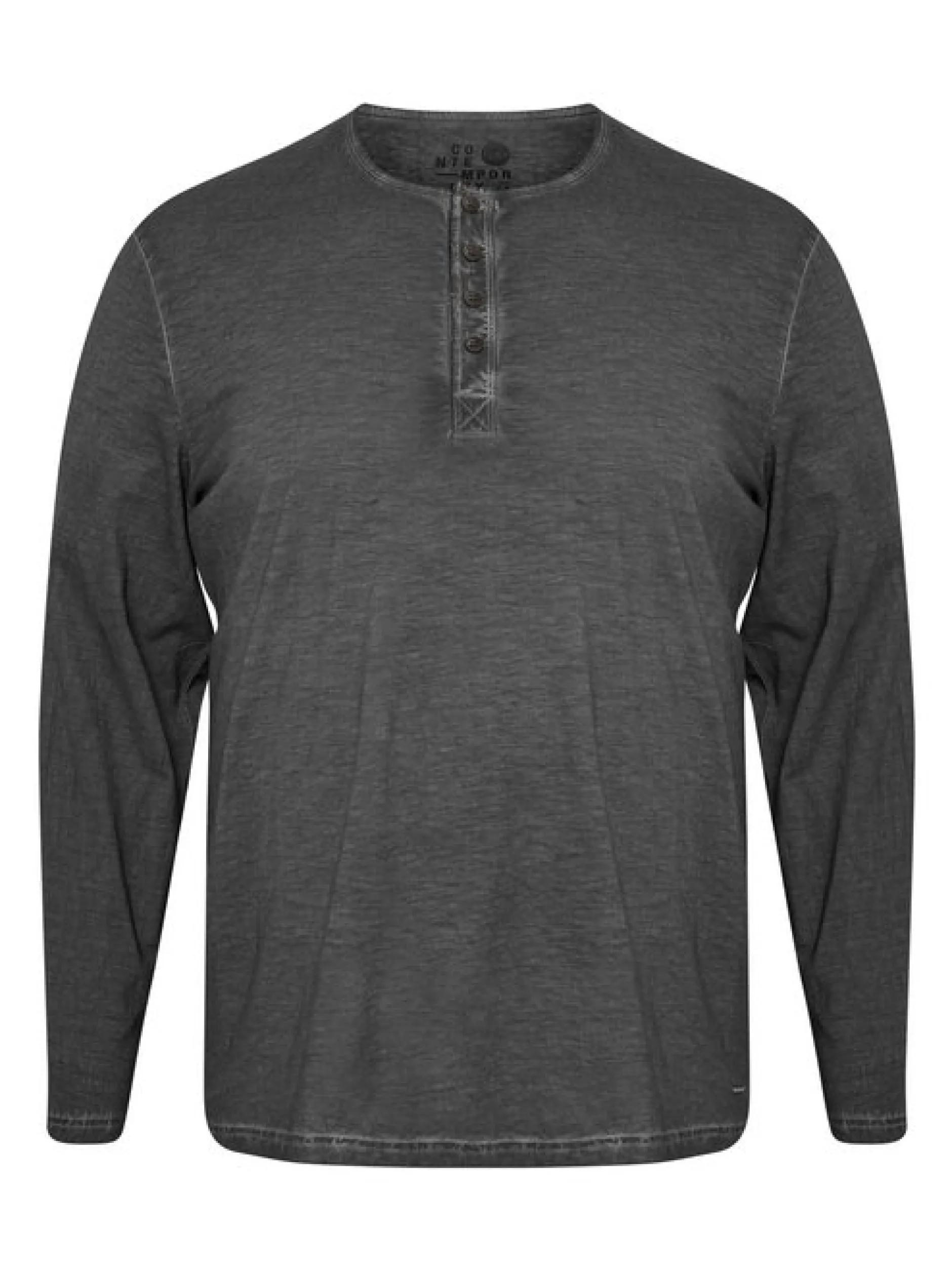 Solid Herren Langarmshirt - SDTimur Big & Tall in schwarz