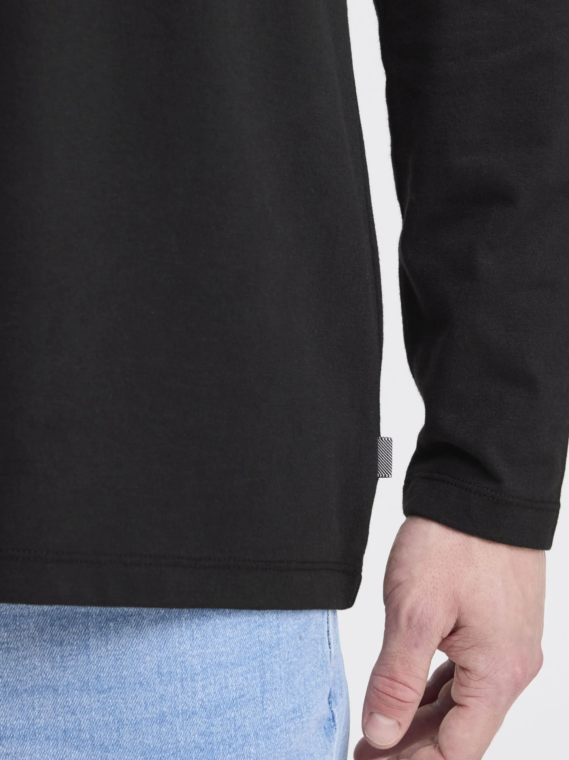 Solid Herren Langarmshirt - SDOdani in schwarz