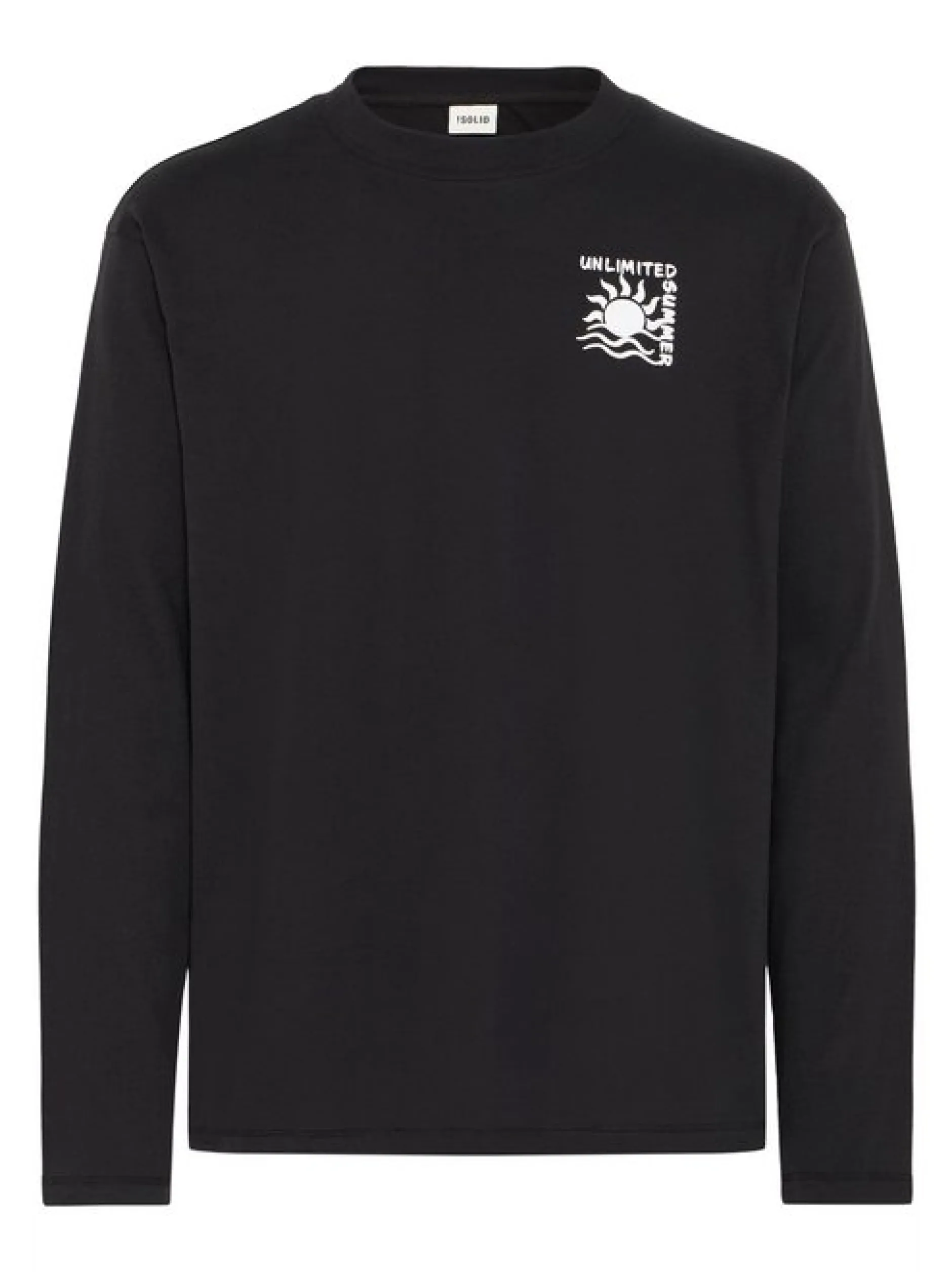 Solid Herren Langarmshirt - SDOdani in schwarz